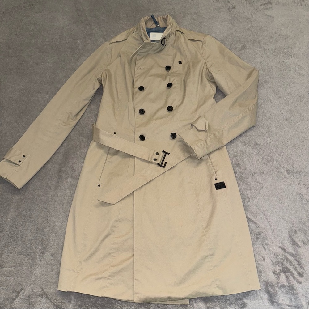G-Star Raw Original Beige/Cream High Trench Coat/ Jacket